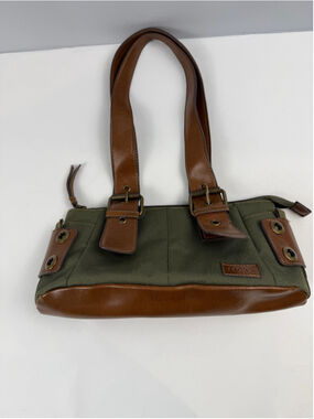 Mexx Y2K Shoulder Baguette Bag Green Brown